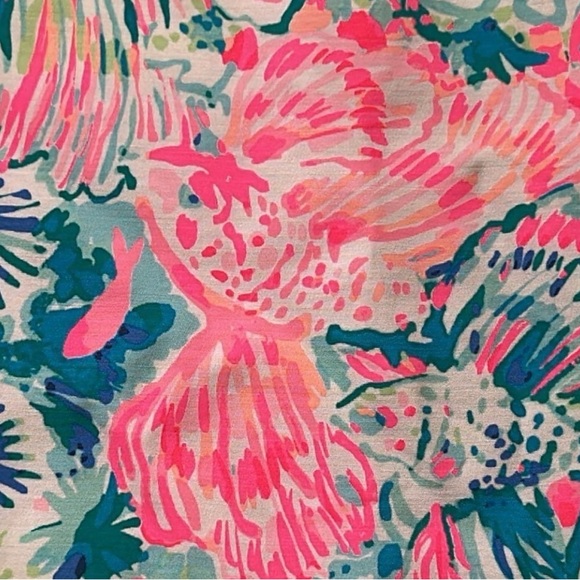 Lilly Pulitzer Sleeveless Serene Blue Gypsea Koi Fish Tunic Womens size Large - Picture 5 of 13